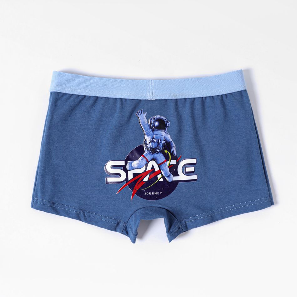 4-Pack Kid Boy Space Graphic Boxer Briefs Underwear Multi-color
