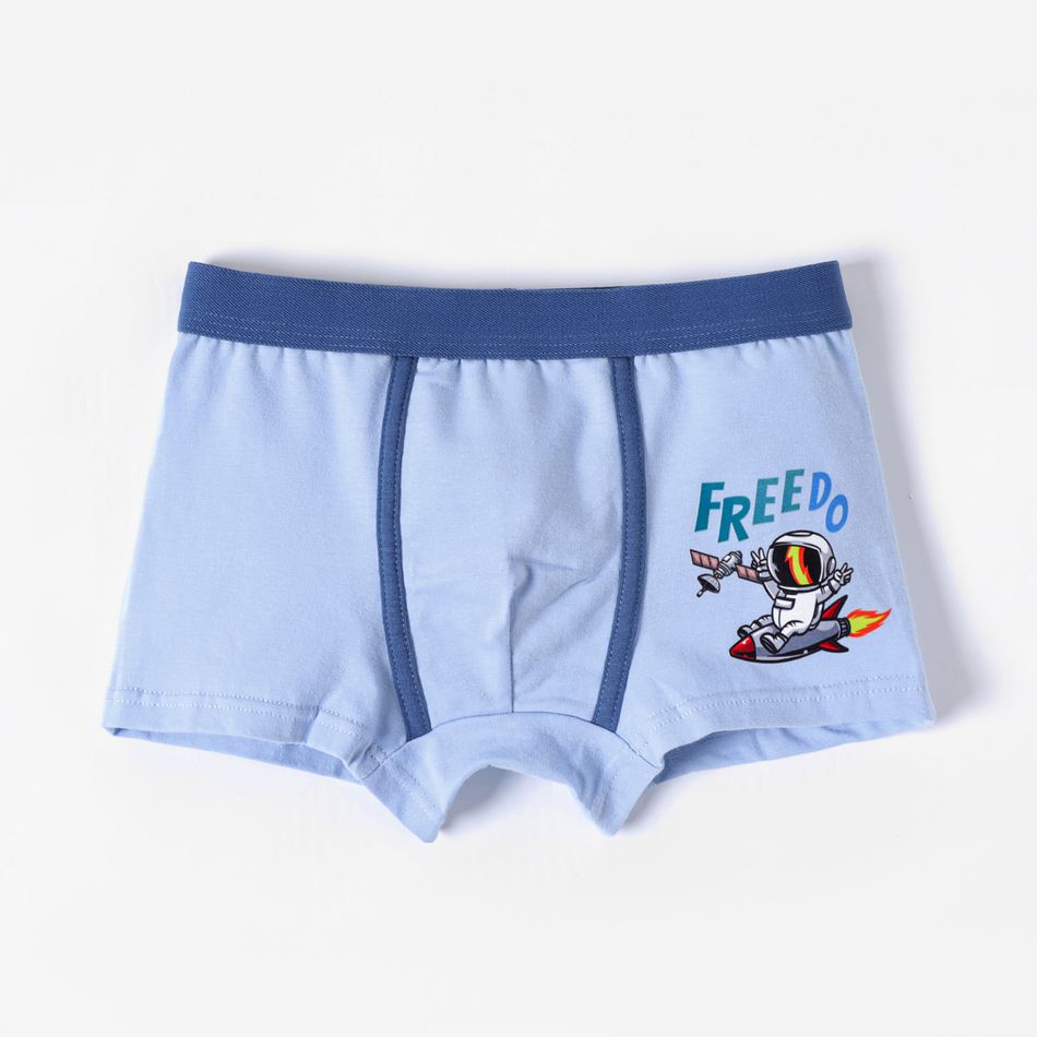 4-Pack Kid Boy Space Graphic Boxer Briefs Underwear Multi-color big image 12