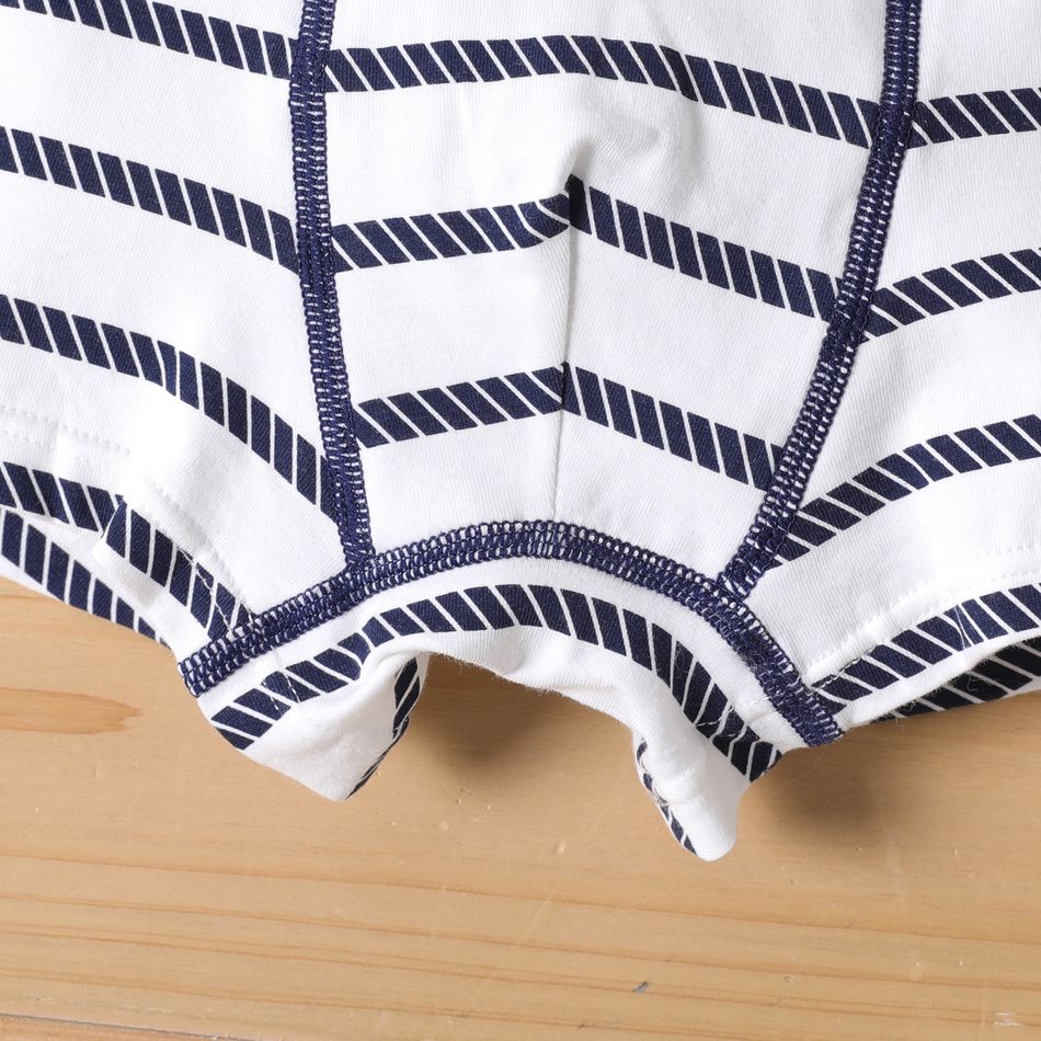 4-Pack Kid Boy Dinosaur Print/Stripe Boxer Briefs Underwear Multi-color big image 4