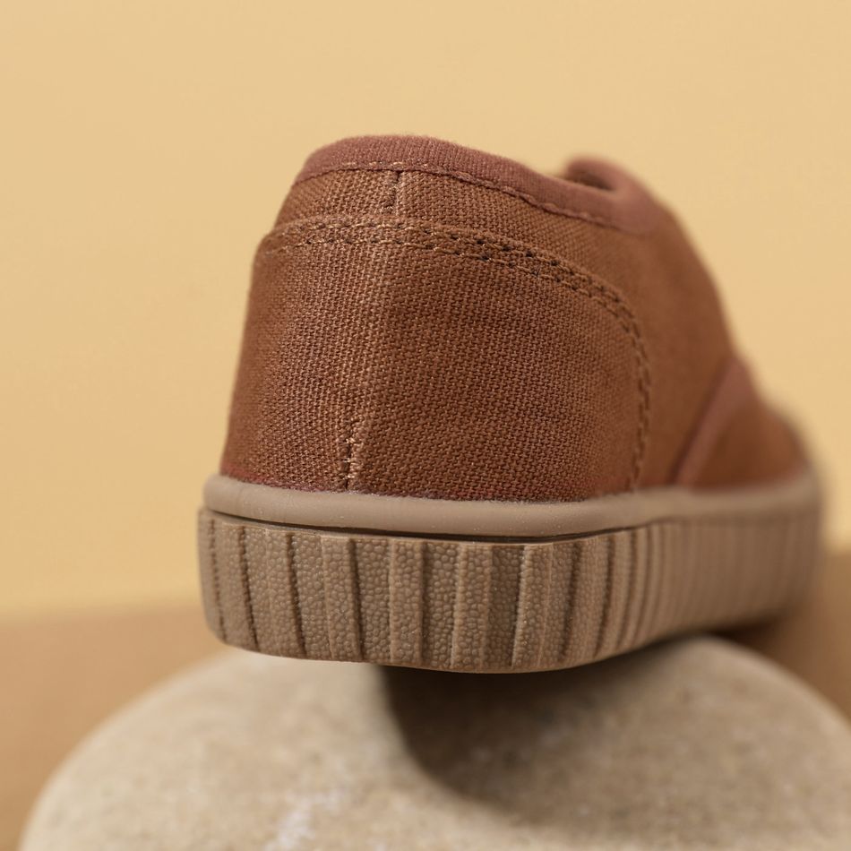 Toddler Simple Casual Canvas Shoes Brown