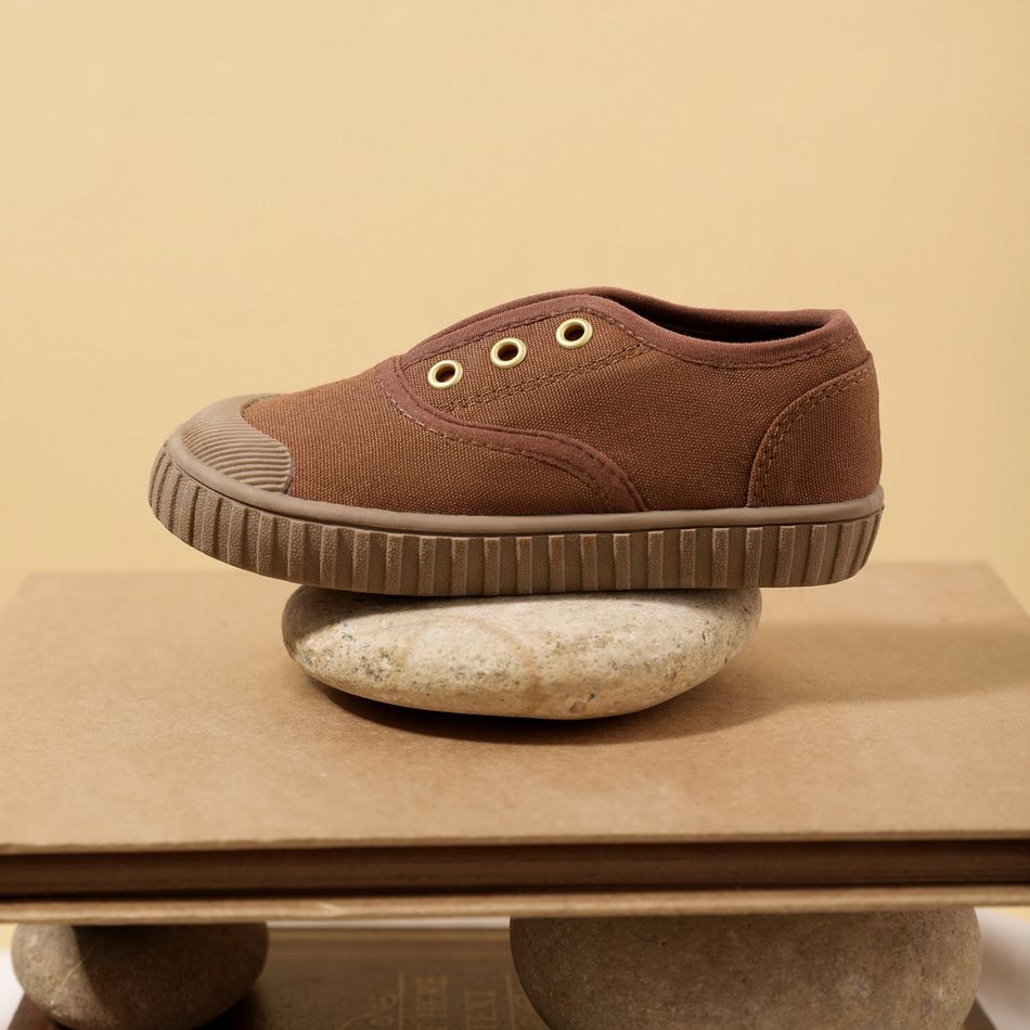 Toddler Simple Casual Canvas Shoes Brown big image 3