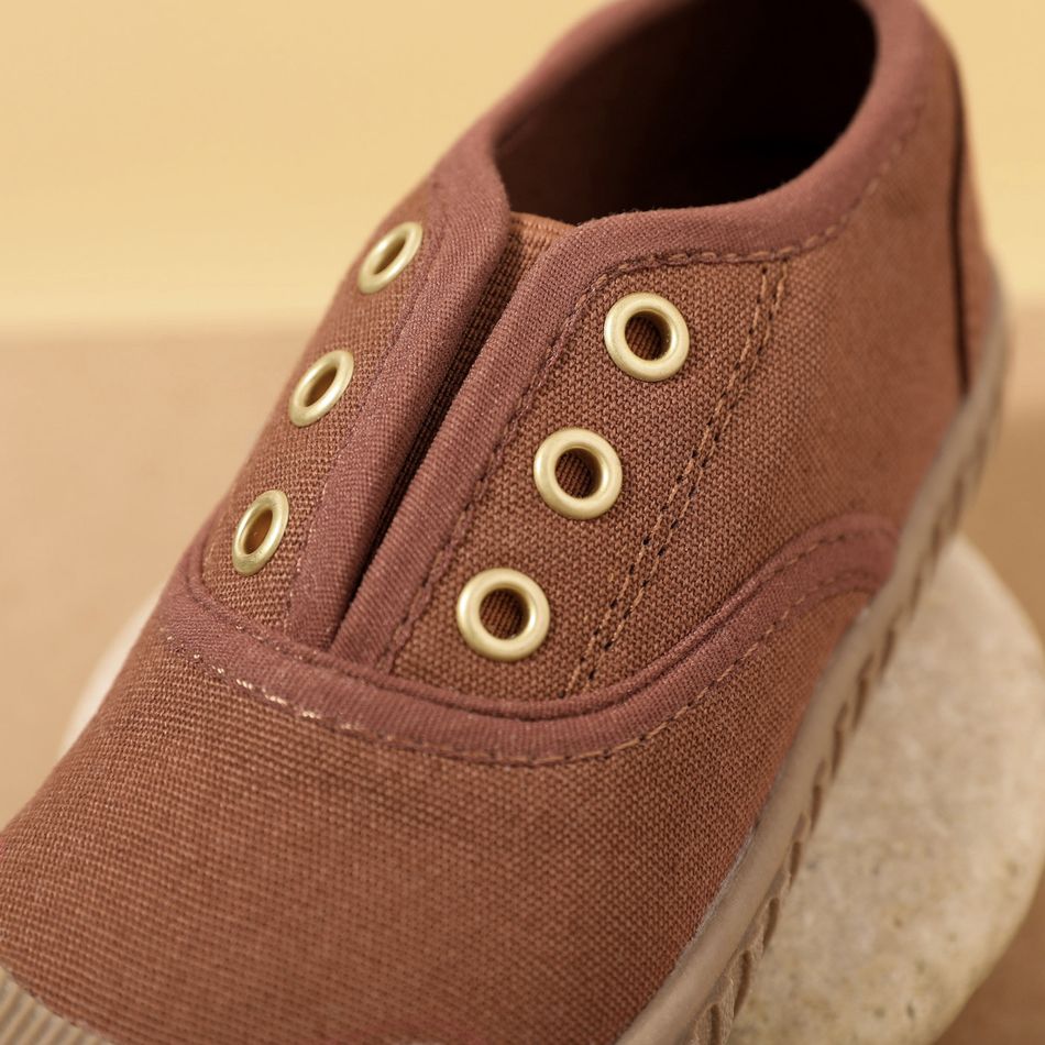 Toddler Simple Casual Canvas Shoes Brown big image 4