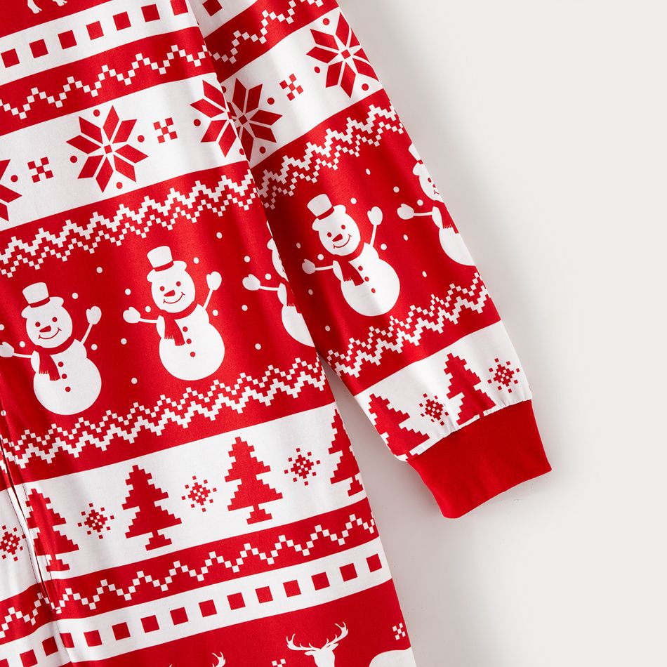 Natal Look de família Manga comprida Conjuntos de roupa para a família Pijamas (Flame Resistant) vermelho 2 big image 13