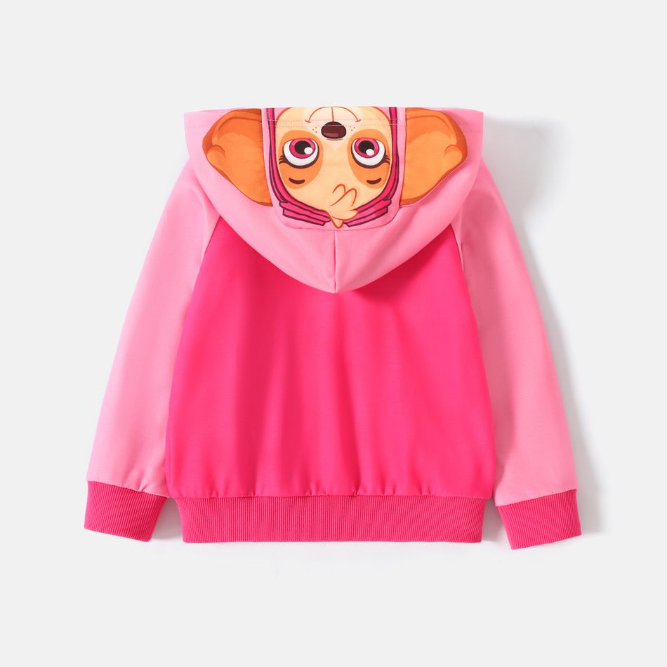 PAW Patrol Toddler Boy/Girl Colorblock Zipper Design Hooded Jacket Pink big image 3