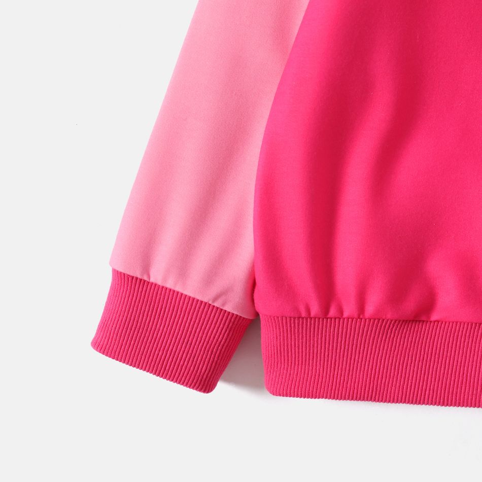 PAW Patrol Toddler Boy/Girl Colorblock Zipper Design Hooded Jacket Pink