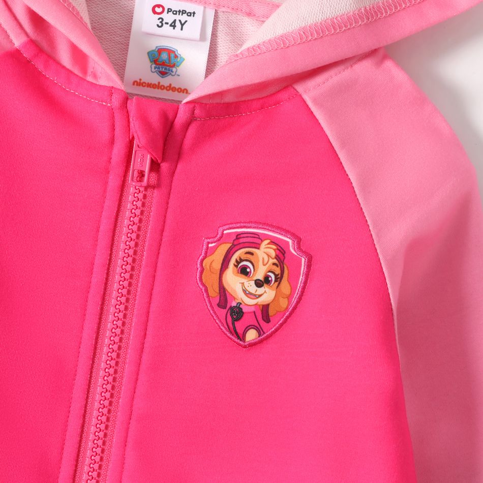 PAW Patrol Toddler Boy/Girl Colorblock Zipper Design Hooded Jacket Pink big image 5