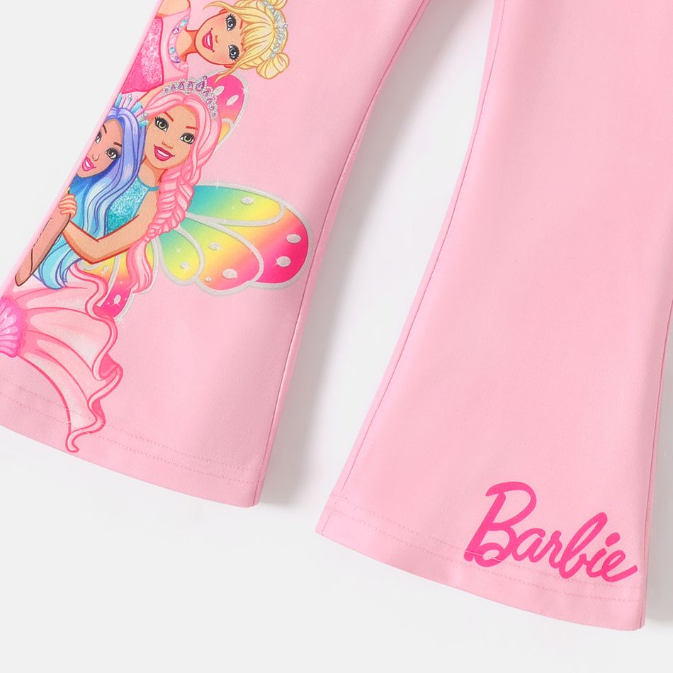 Barbie Toddler Girl Leopard/ Character Print Elasticized Flared Pants Pink big image 4