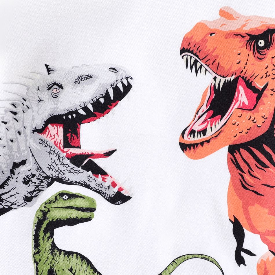Kid Boy Dinosaur Print Long-sleeve Tee White big image 5