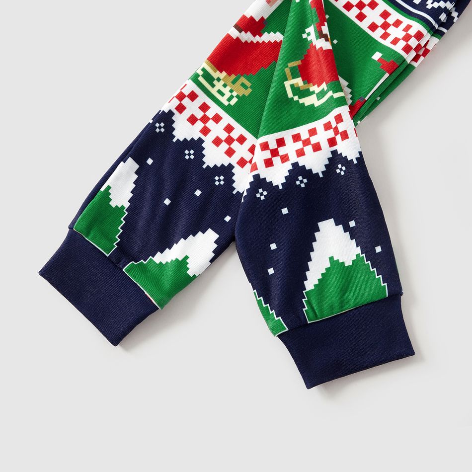 Christmas Family Matching Allover Print Long-sleeve Snug Fit Pajamas Sets Colorful big image 7