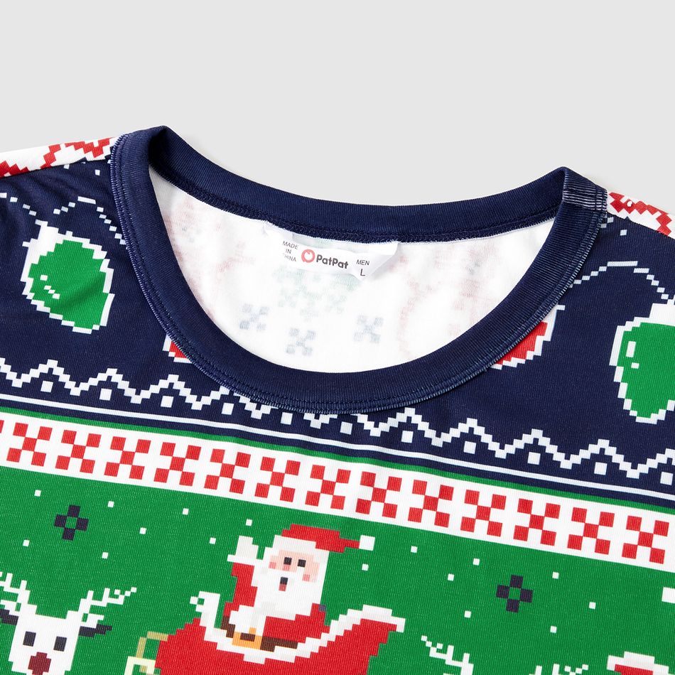 Christmas Family Matching Allover Print Long-sleeve Snug Fit Pajamas Sets Colorful big image 3