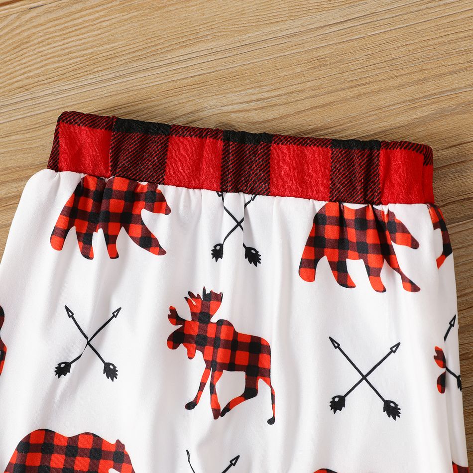 Christmas Baby Boy/Girl 100% Cotton Long-sleeve Graphic Print Dress/Set Red big image 9