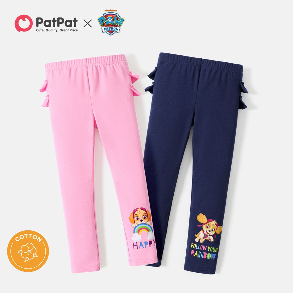 PAW Patrol Toddler Girl Ruffled Elasticized Cotton Leggings Pink big image 6