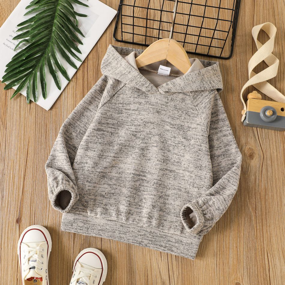 Enfant en bas âge Garçon À capuche Basique Sweat-shirt kaki clair big image 1