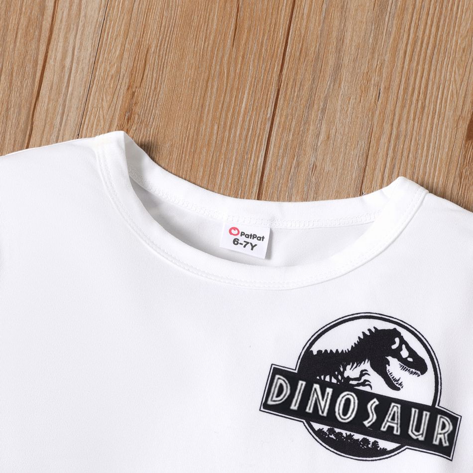Kid Boy Dinosaur Print Long-sleeve Tee White big image 4