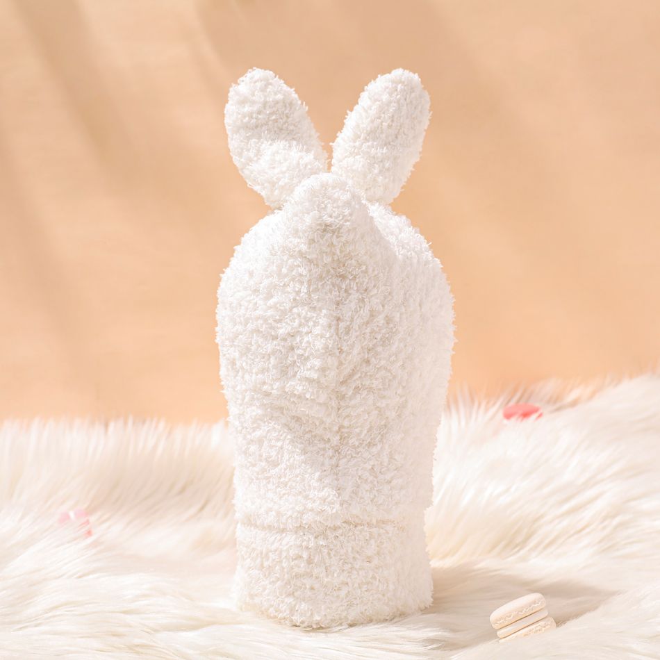 Baby Plush Cartoon Bunny Hat White