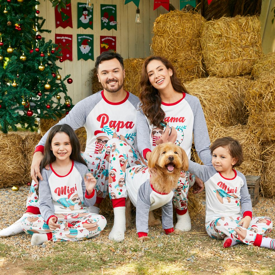 Natal Look de família Manga comprida Conjuntos de roupa para a família Pijamas (Flame Resistant) colorblock big image 19