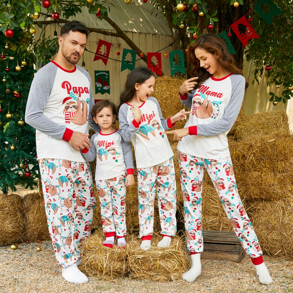 Natal Look de família Manga comprida Conjuntos de roupa para a família Pijamas (Flame Resistant) colorblock big image 17