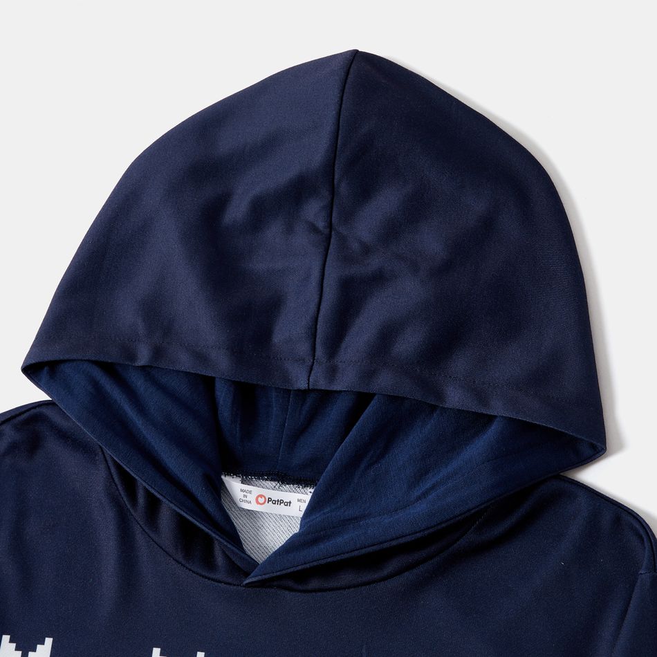Christmas Family Matching Allover Deer & Snowflake Print Long-sleeve Hoodies ColorBlock big image 3