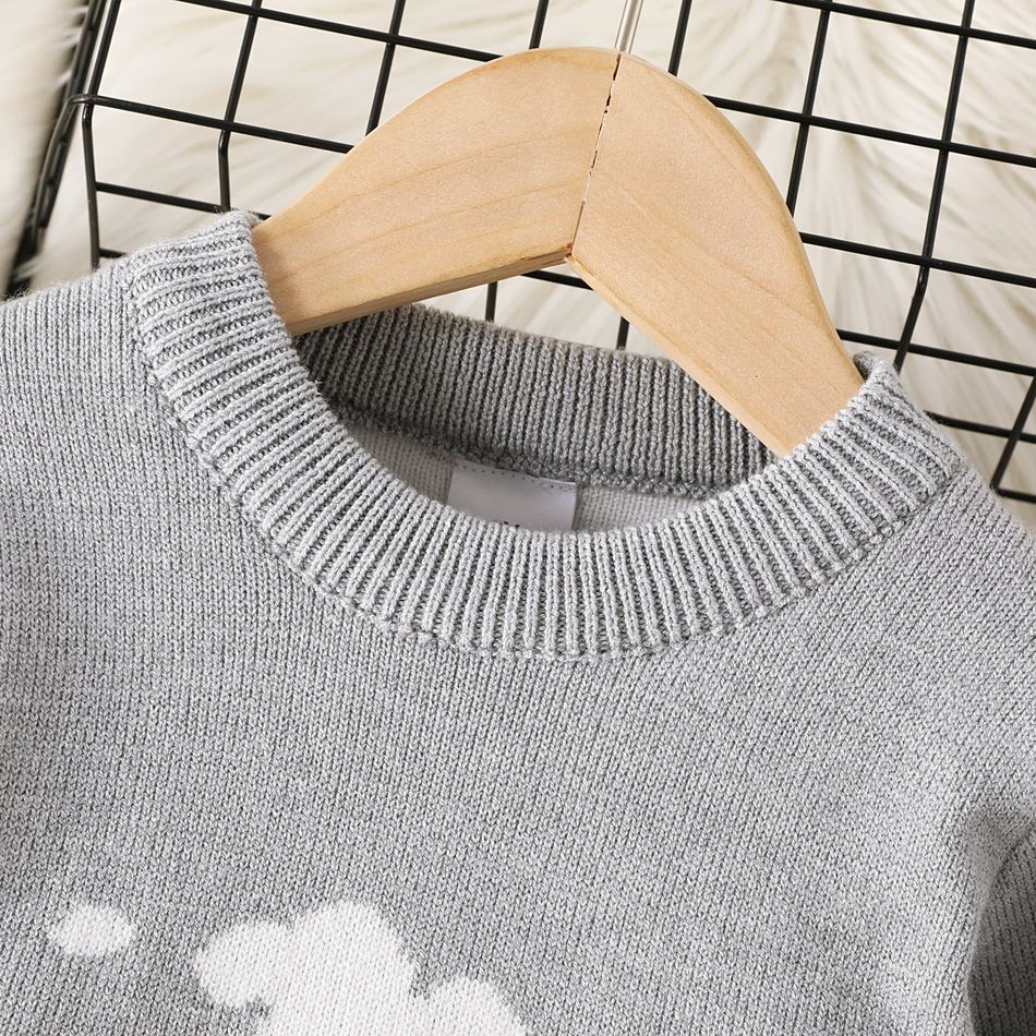 Enfant en bas âge Garçon Hypersensible Enfantin Chandail Gris big image 3