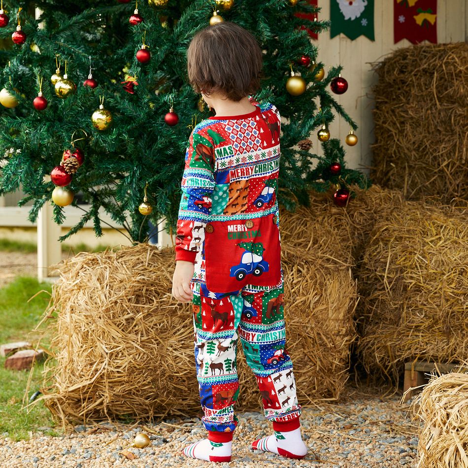 Natal Look de família Manga comprida Conjuntos de roupa para a família Pijamas (Flame Resistant) colorido big image 7