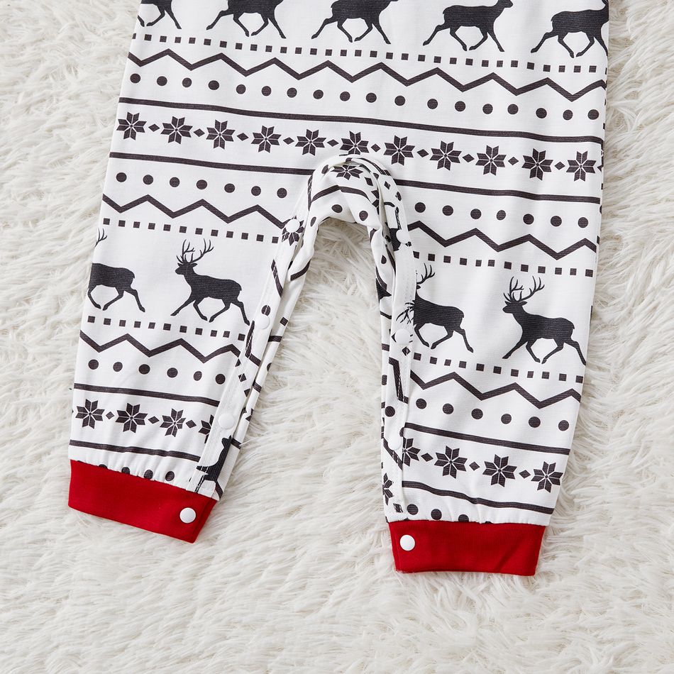 Natal Look de família Manga comprida Conjuntos de roupa para a família Pijamas (Flame Resistant) Branco big image 14