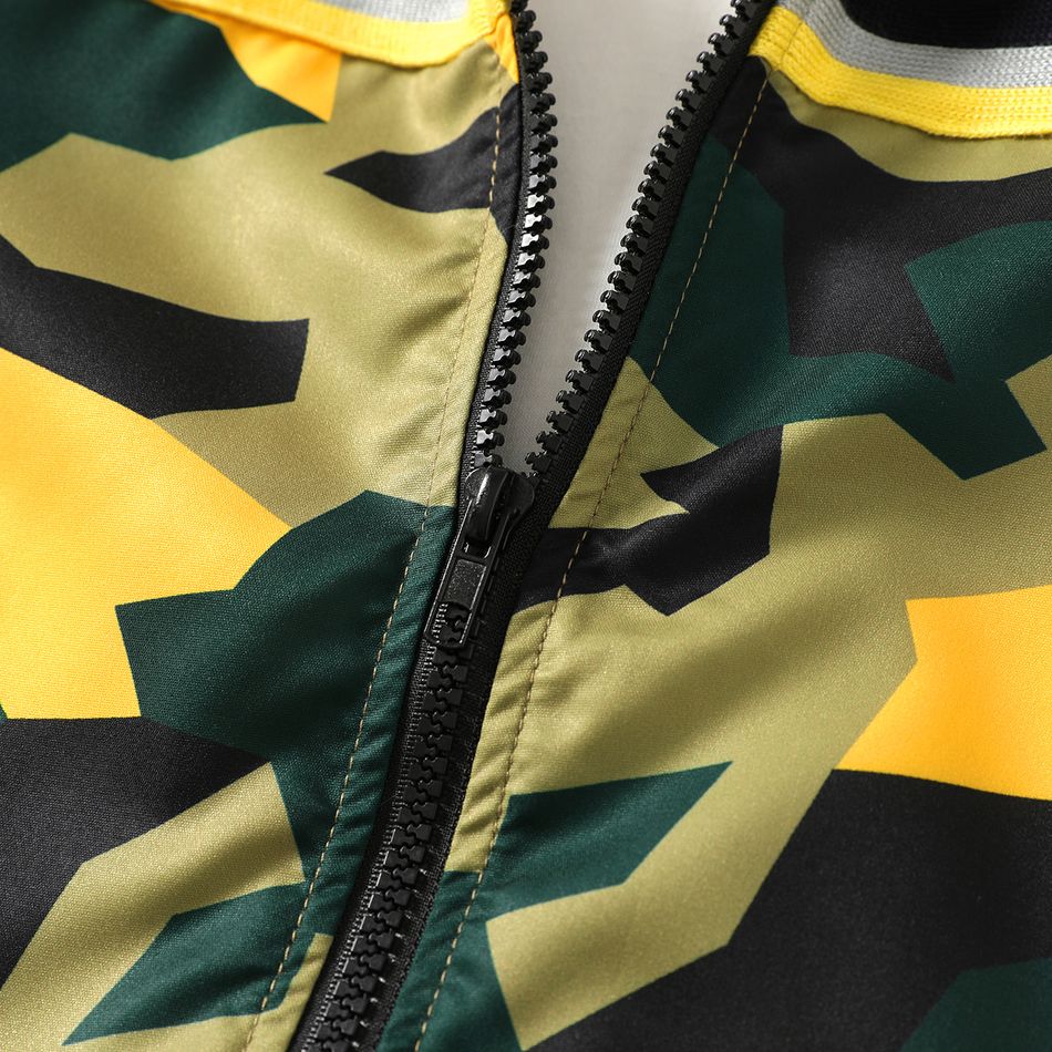 Kid Boy Camouflage Print Zipper Design Hooded Jacket Camouflage big image 4