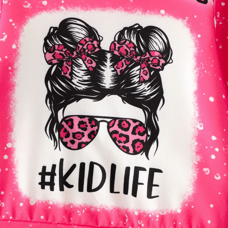 Toddler Girl Character Leopard Print Pullover Sweatshirt Roseo big image 4