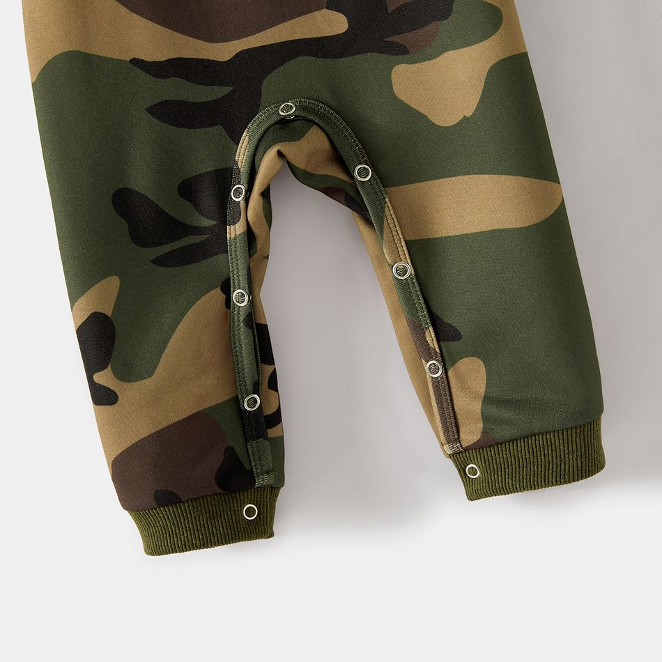 Family Matching Army Green Camouflage Print Long-sleeve Sweatshirts Army green big image 12