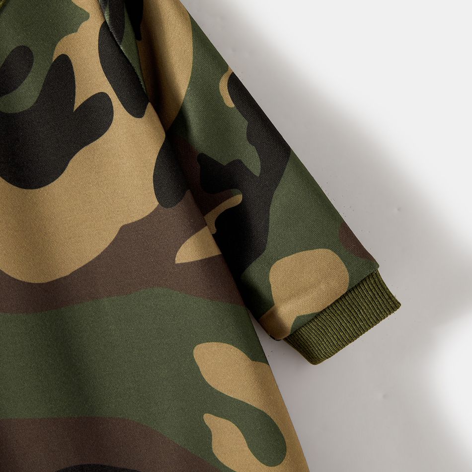 Family Matching Army Green Camouflage Print Long-sleeve Sweatshirts Army green big image 11