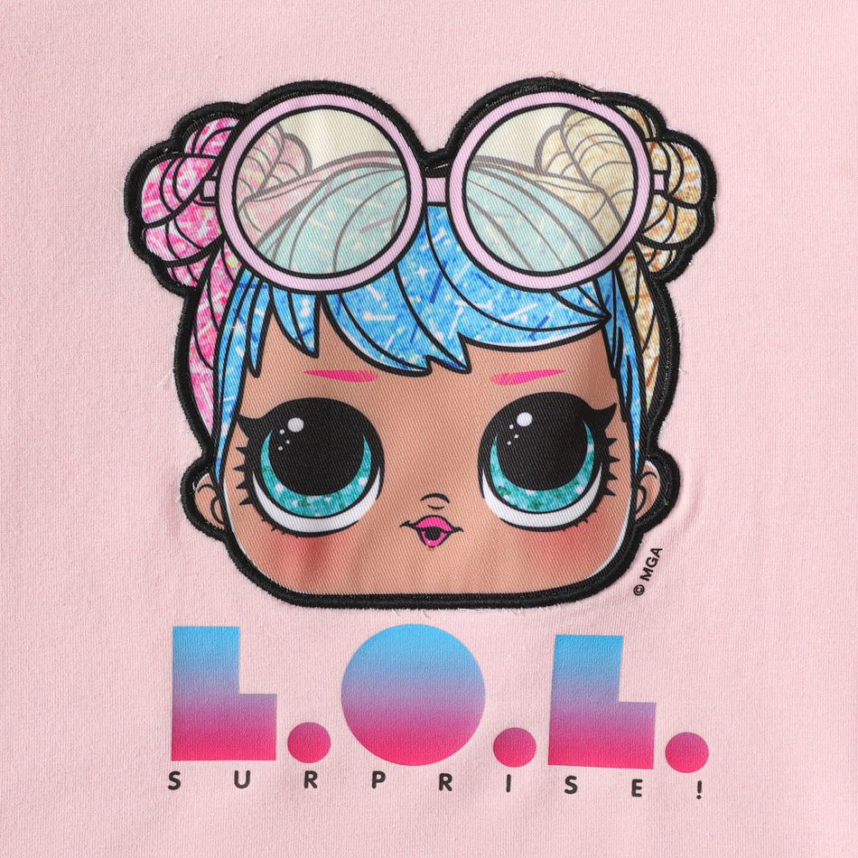 L.O.L. SURPRISE! Kid Girl Letter Print Cotton Hoodie Sweatshirt Pink big image 2
