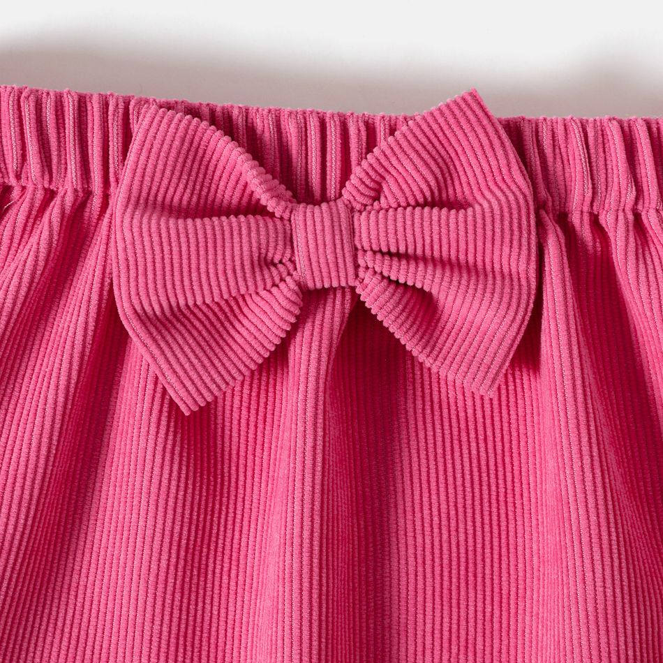 Barbie 2pcs Toddler Girl Textured Sleeve Cotton Sweatshirt and Bowknot Design Skirt Set White big image 6
