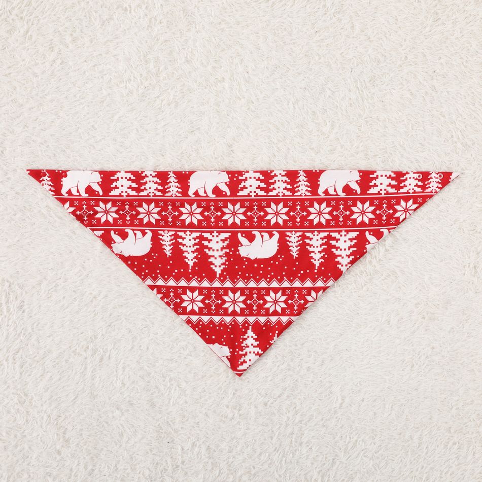Christmas Family Matching Allover Print Red Long-sleeve Pajamas Sets (Flame Resistant) Red big image 14