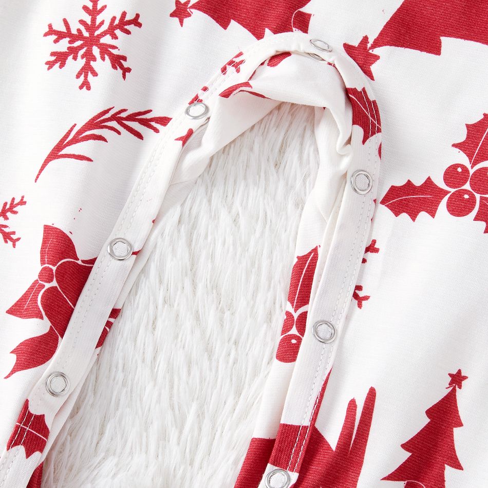 Natal Look de família Manga comprida Conjuntos de roupa para a família Pijamas (Flame Resistant) Branco big image 13