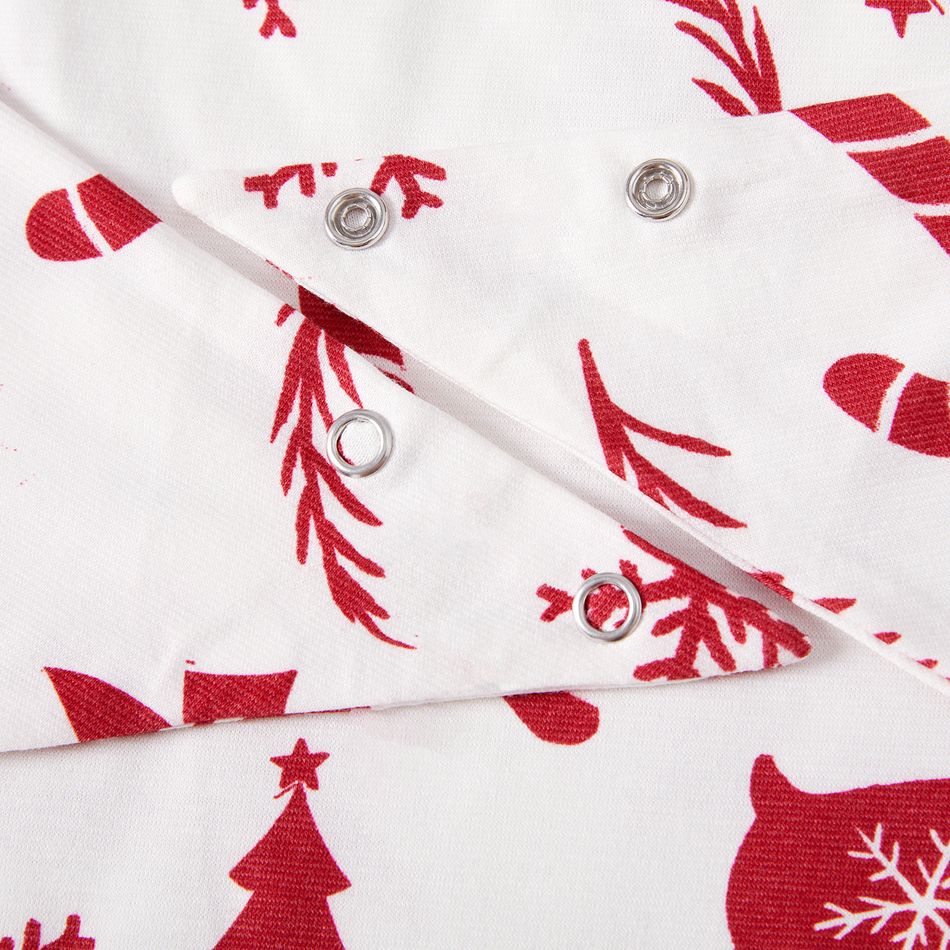 Natal Look de família Manga comprida Conjuntos de roupa para a família Pijamas (Flame Resistant) Branco big image 15