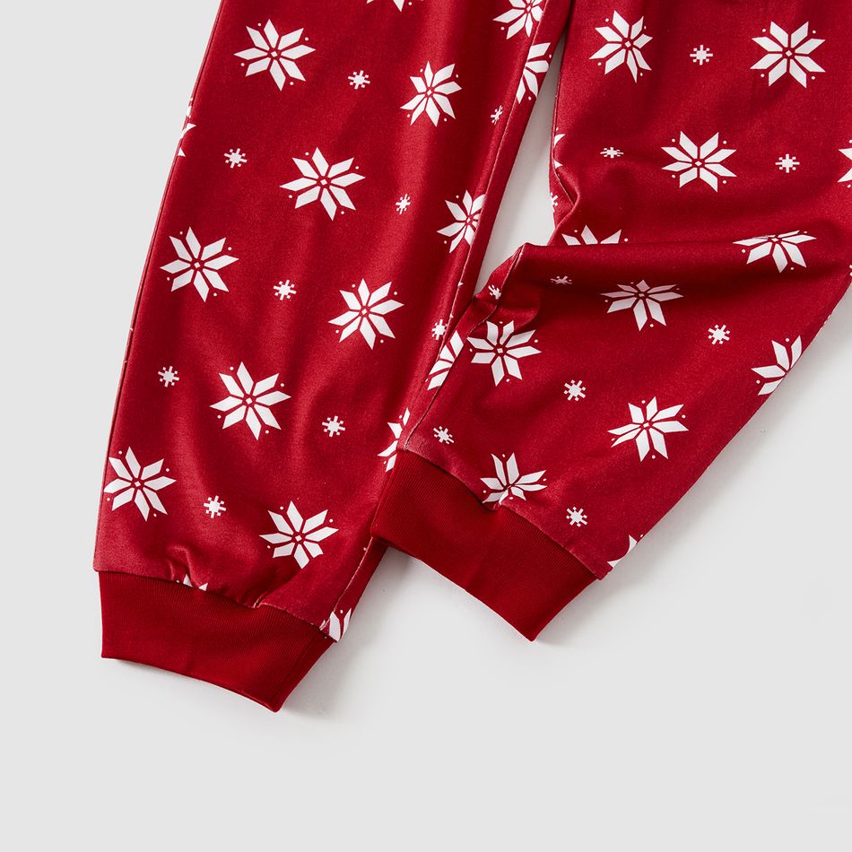 Natal Look de família Manga comprida Conjuntos de roupa para a família Pijamas (Flame Resistant) Borgonha big image 6