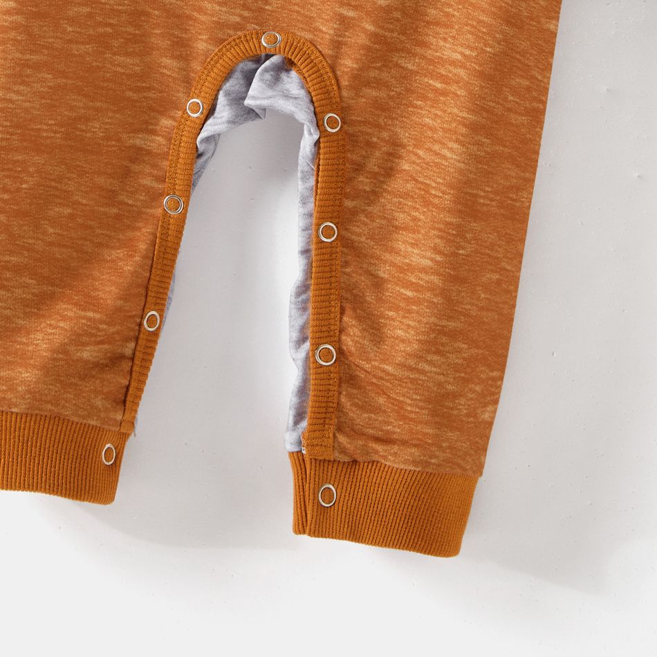 Family Matching Solid Swiss Dot Long-sleeve Ruffle Hem Dresses and Colorblock Striped Sweatshirts Sets Ginger big image 14