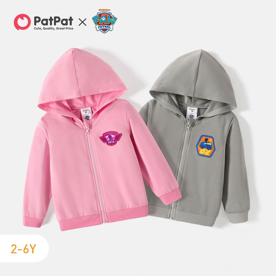 PAW Patrol Toddler Girl/Boy character print zip-up Hooded Jacket Sweatshirt Grey big image 5