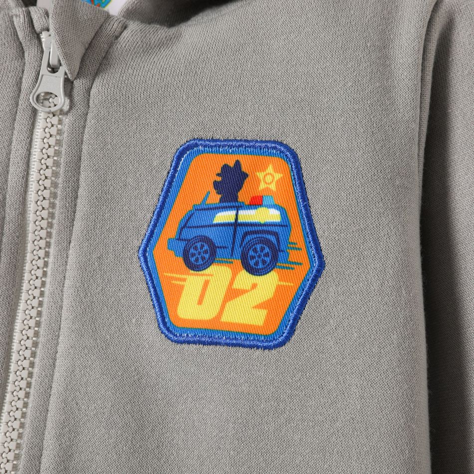 PAW Patrol Toddler Girl/Boy character print zip-up Hooded Jacket Sweatshirt Grey big image 2