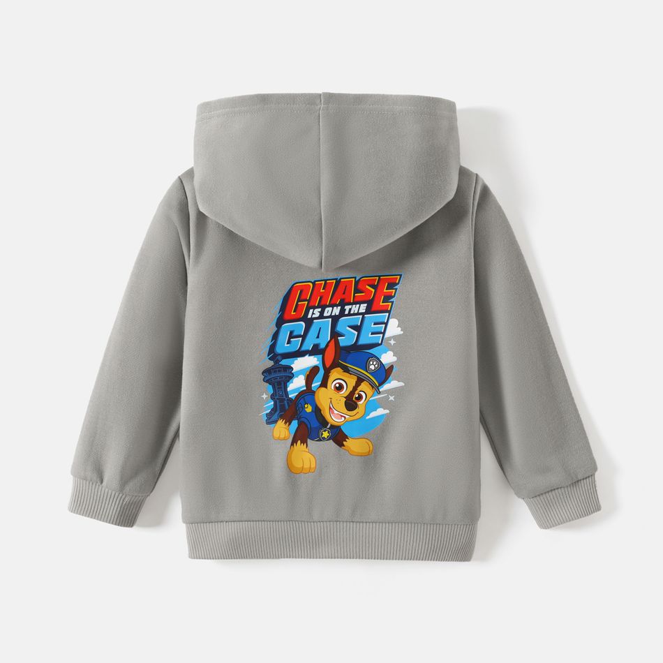 PAW Patrol Toddler Girl/Boy character print zip-up Hooded Jacket Sweatshirt Grey big image 3