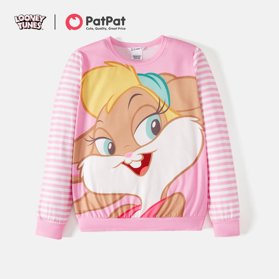 Looney Tunes Family Matching Striped Long-sleeve Cartoon Print Sweatshirts Multi-color big image 5