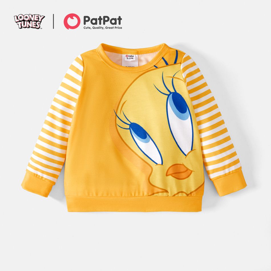 Looney Tunes Family Matching Striped Long-sleeve Cartoon Print Sweatshirts Multi-color big image 12