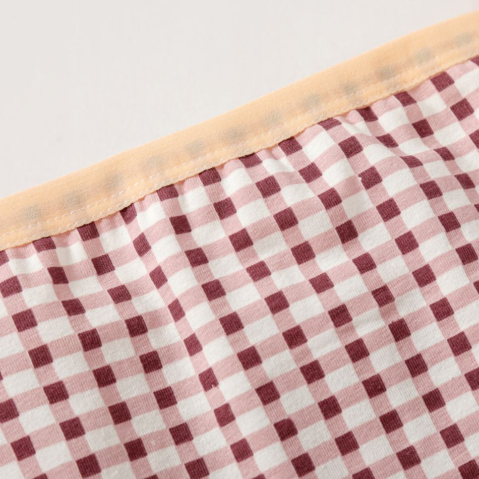 4-Pack Kid Girl Polka dots/Plaid/Heart/Figure Print Underwear Boxer Briefs Multi-color big image 5