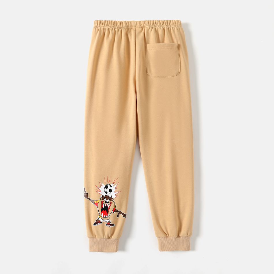 Looney Tunes Kid Boy/Girl Striped Elasticized Cotton Pants Khaki big image 2