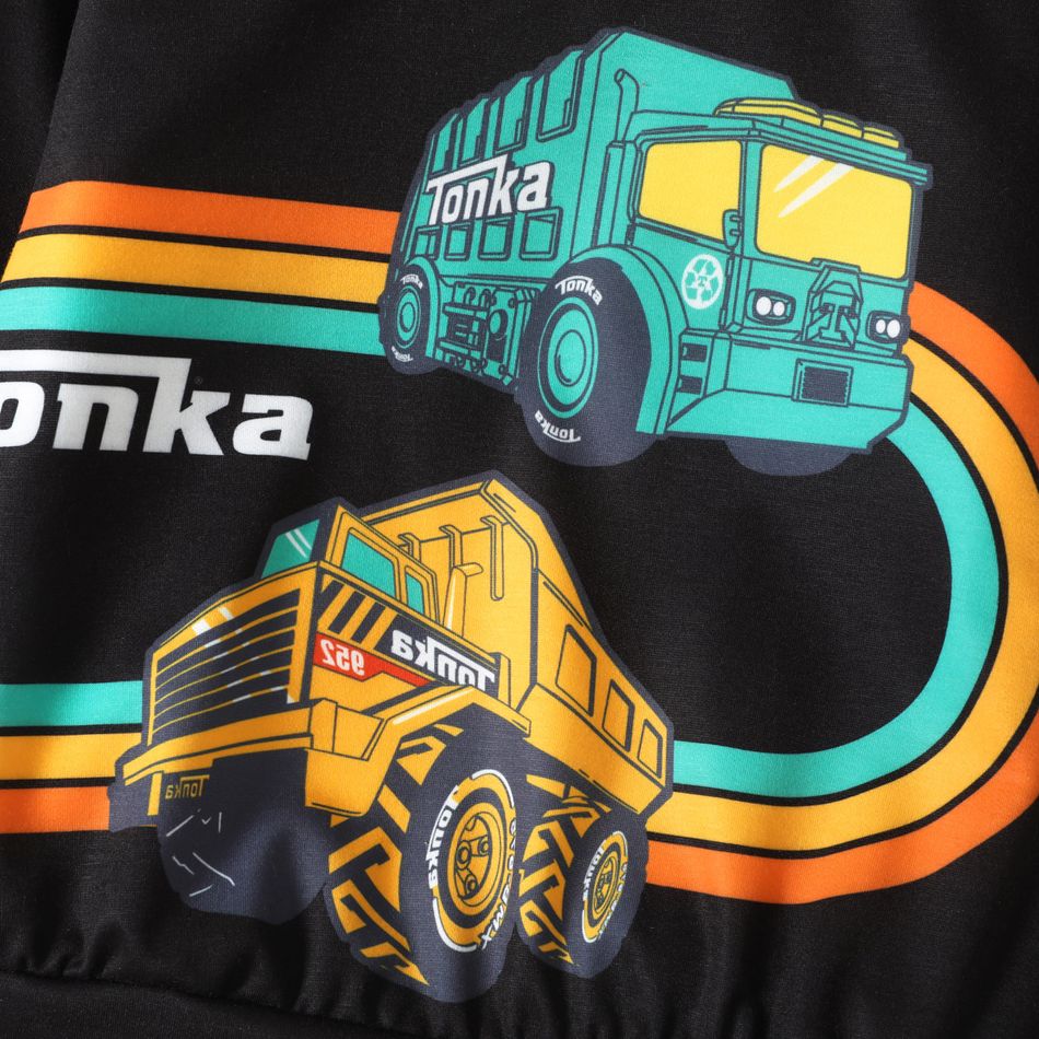 Tonka Toddler Boy Trucks Print Pullover Sweatshirt Black big image 2