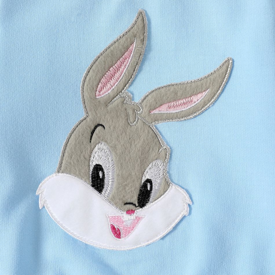 Looney Tunes Baby Boy/Girl Animal Embroidered Long-sleeve Sweatshirt/ Sweatpants/ Vest Blue grey big image 4