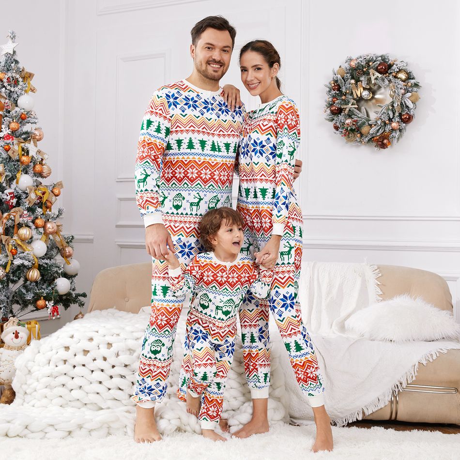 Natal Look de família Manga comprida Conjuntos de roupa para a família Pijamas (Flame Resistant) colorido big image 17
