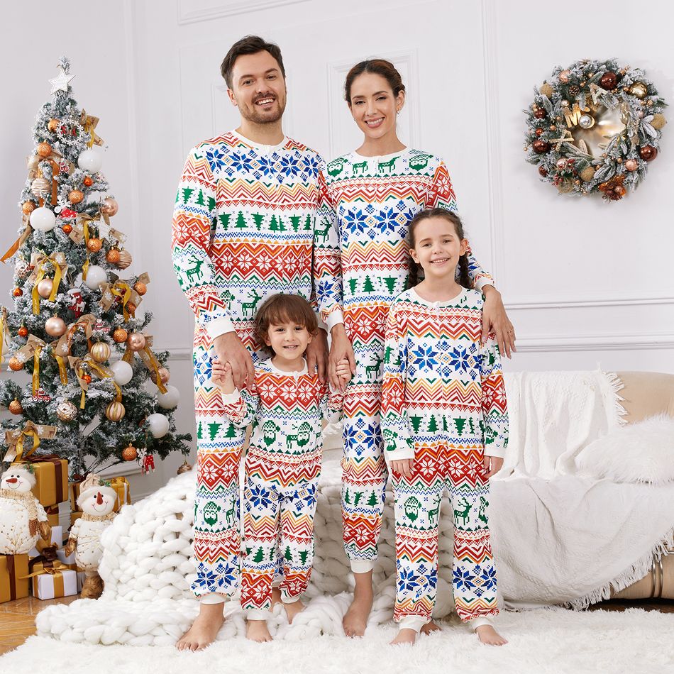 Natal Look de família Manga comprida Conjuntos de roupa para a família Pijamas (Flame Resistant) colorido big image 16