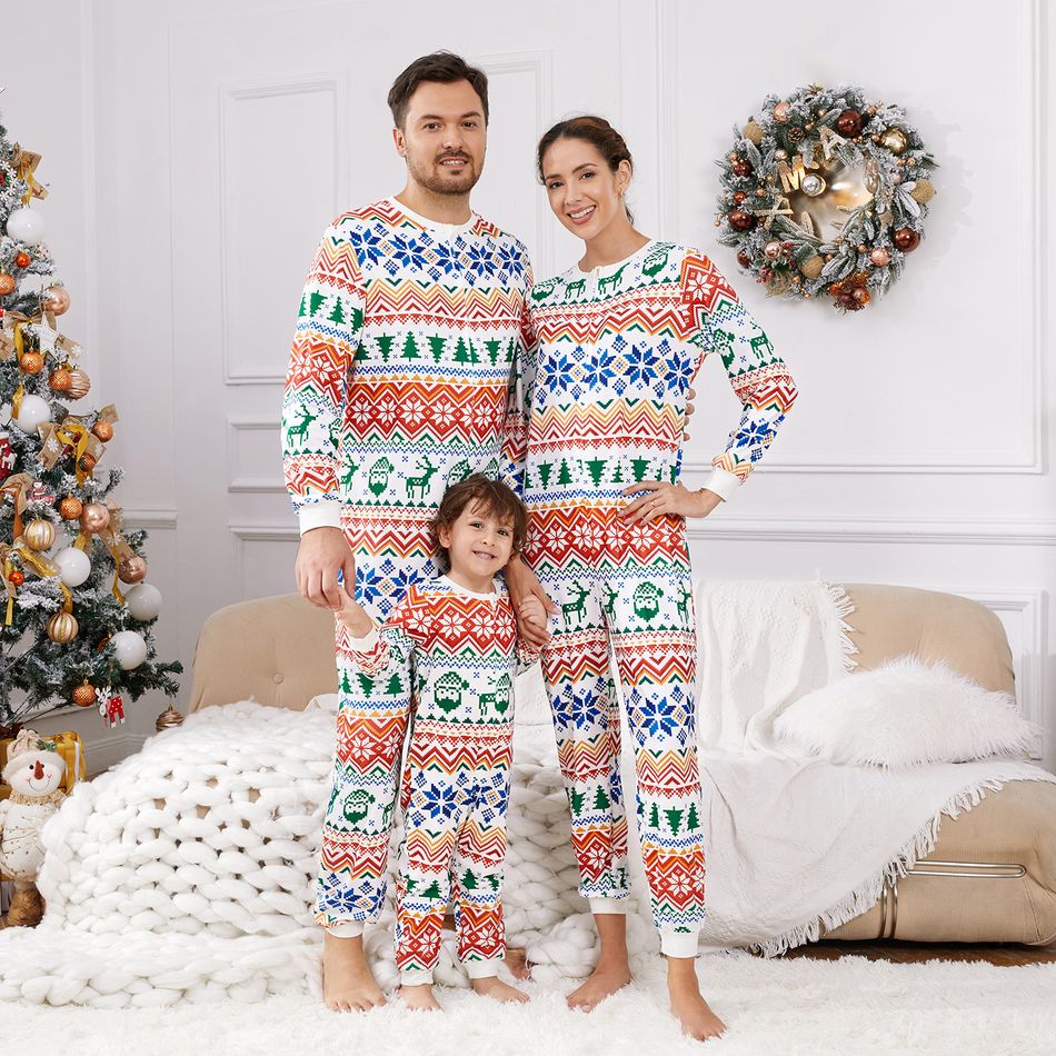 Natal Look de família Manga comprida Conjuntos de roupa para a família Pijamas (Flame Resistant) colorido big image 15