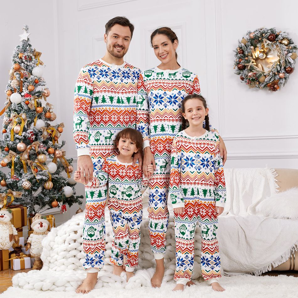 Natal Look de família Manga comprida Conjuntos de roupa para a família Pijamas (Flame Resistant) colorido big image 3