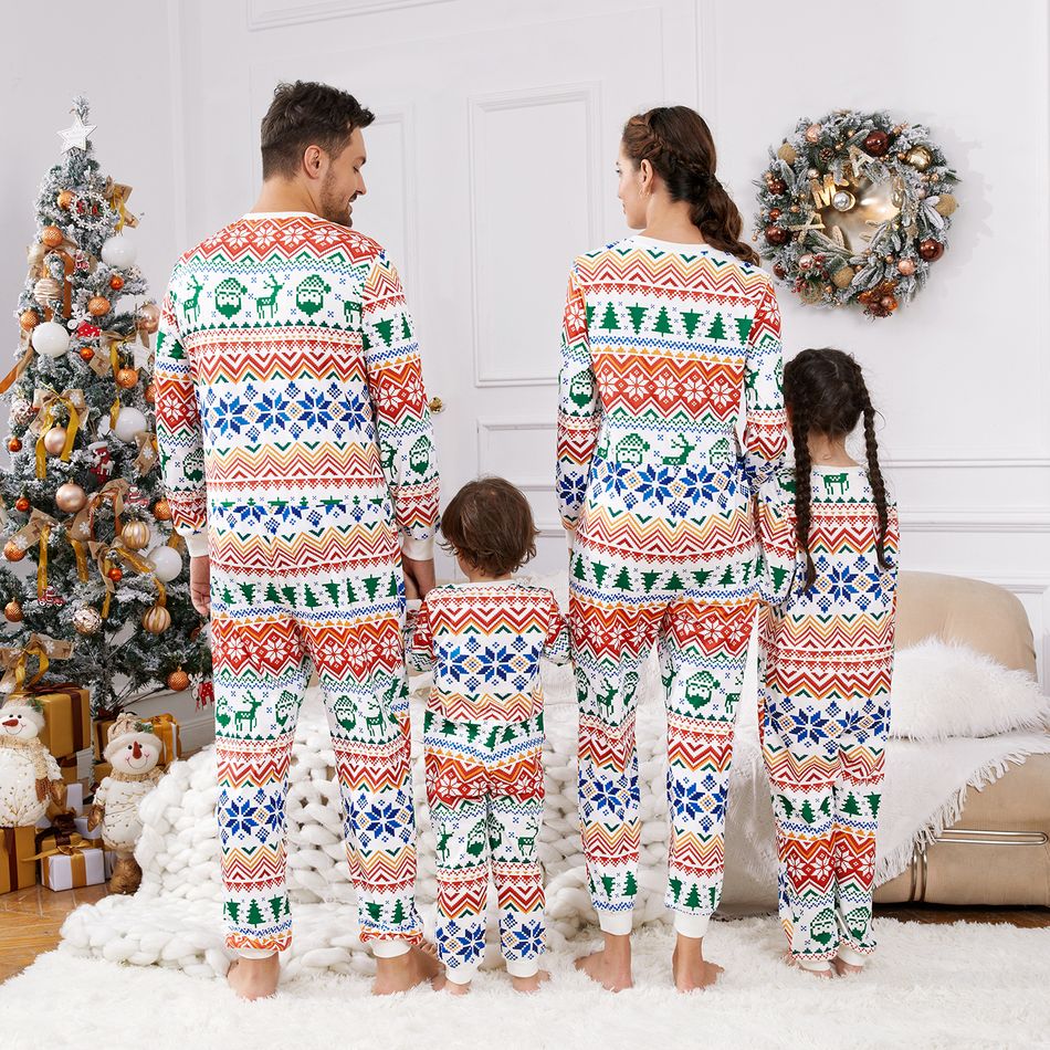 Natal Look de família Manga comprida Conjuntos de roupa para a família Pijamas (Flame Resistant) colorido big image 4